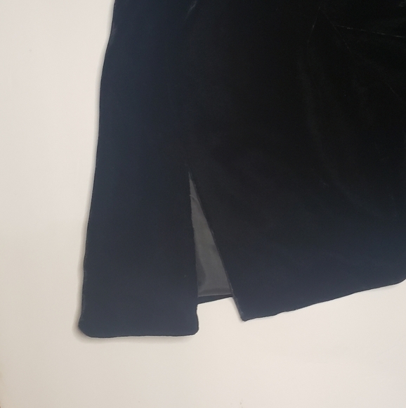 Talbots Black Velvet Bead Embellished Tunic Top Dressy Cocktail Women’s 8 - Picture 5 of 8